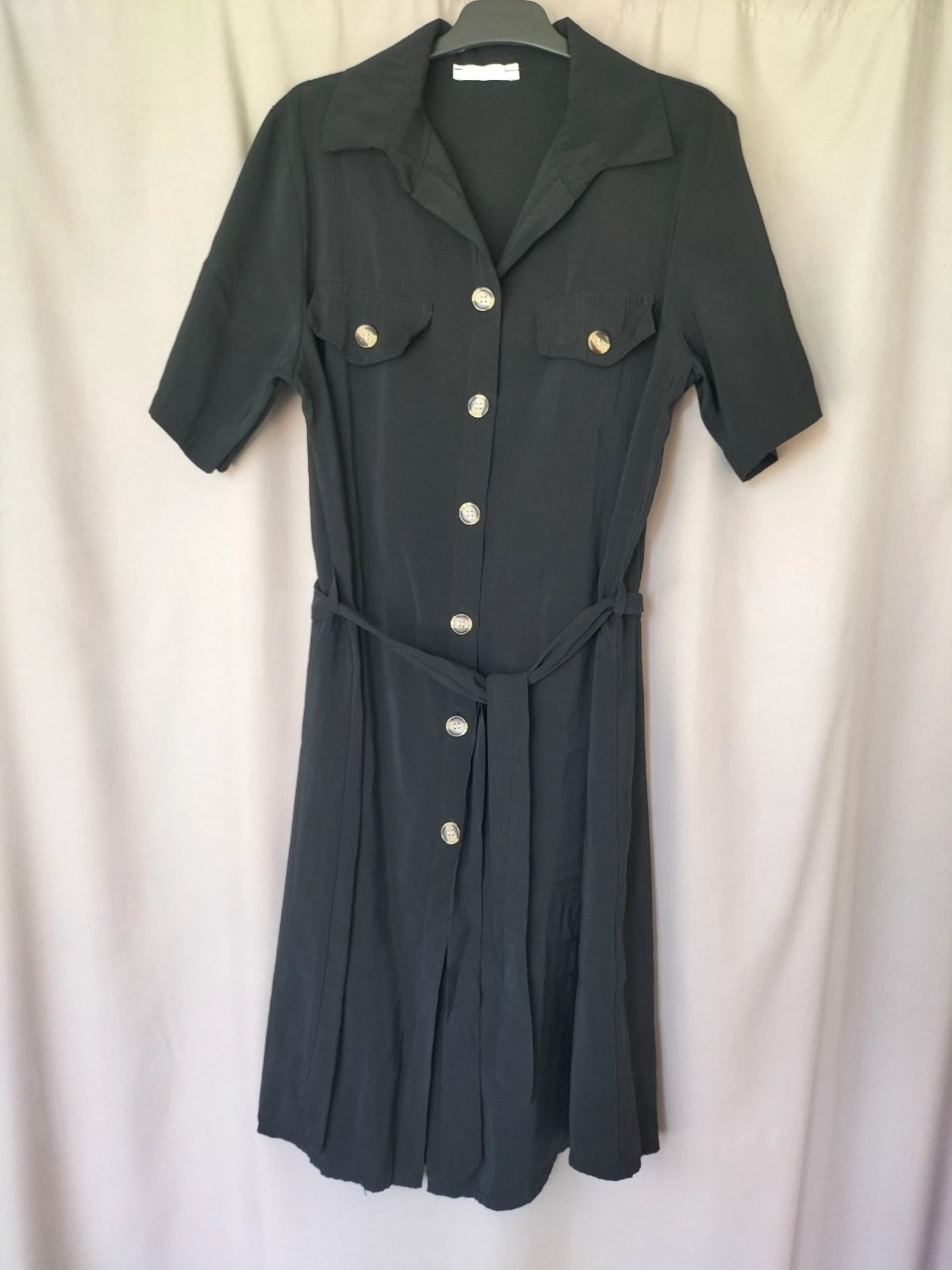 Robe Chemise Noire 34/36 | Made in Italy | Neuve – photo 2